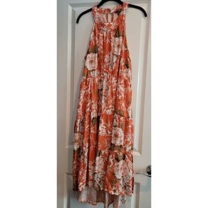 MllE Gabrielle-Orange & White Floral Dress